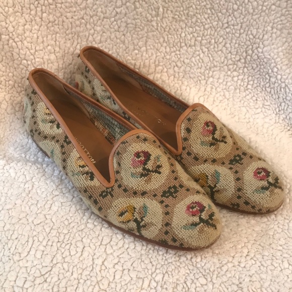 Stubbs & Wootton Shoes - Stubbs & Wootten Needlepoint Rose Loafers